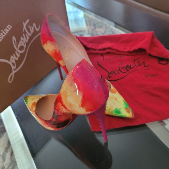 Authentic Christian Louboutin Multicolor Sexy Pumps - Picture 3 of 4